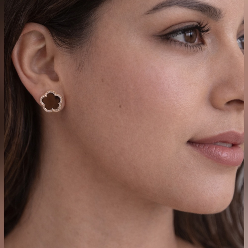 Brown Clover earrings